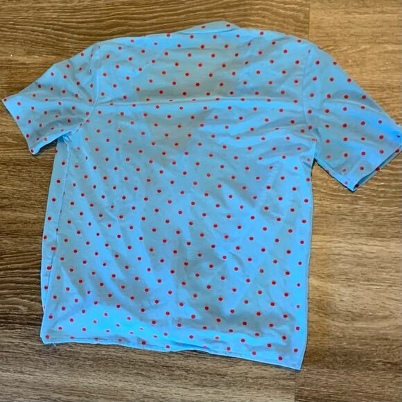 Zara Baby Blue Polka Dot Top Size Small - Picture 7 of 7